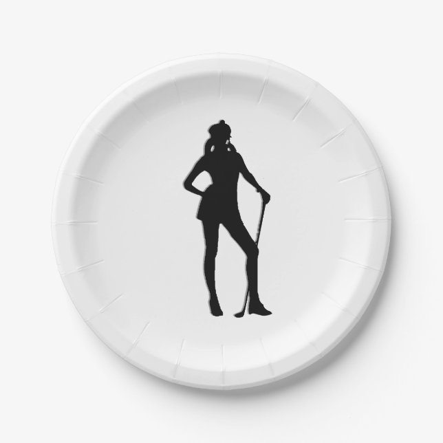 Assiettes En Carton Golfeuse (Devant)