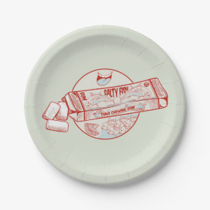 Assiettes En Carton Gomme à mâcher drôle thon goût de poisson