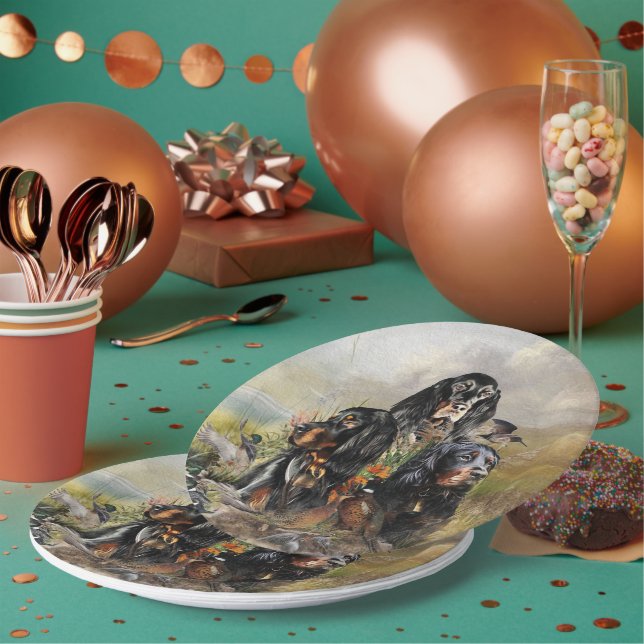 Assiettes En Carton Gordon Setter (Multi)