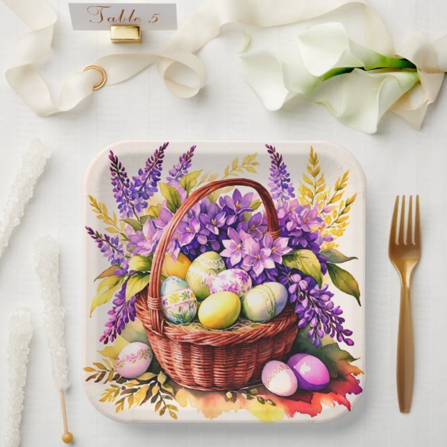 Assiettes En Carton Gorgeous Easter paper plates (Mariage)