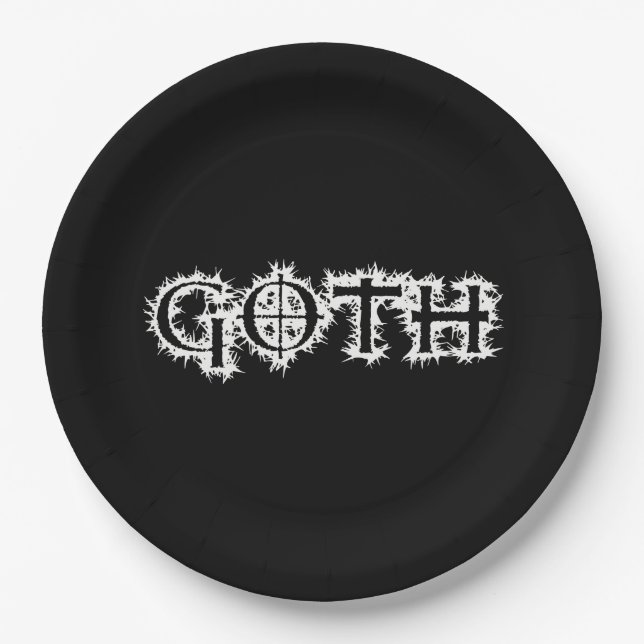 Assiettes En Carton Goth (Devant)