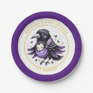 Assiettes En Carton Goth Baby Girl Shower livrée par Crow Merci
