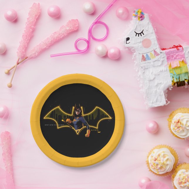 Assiettes En Carton Gotham Knights Batgirl en logo (Fête)