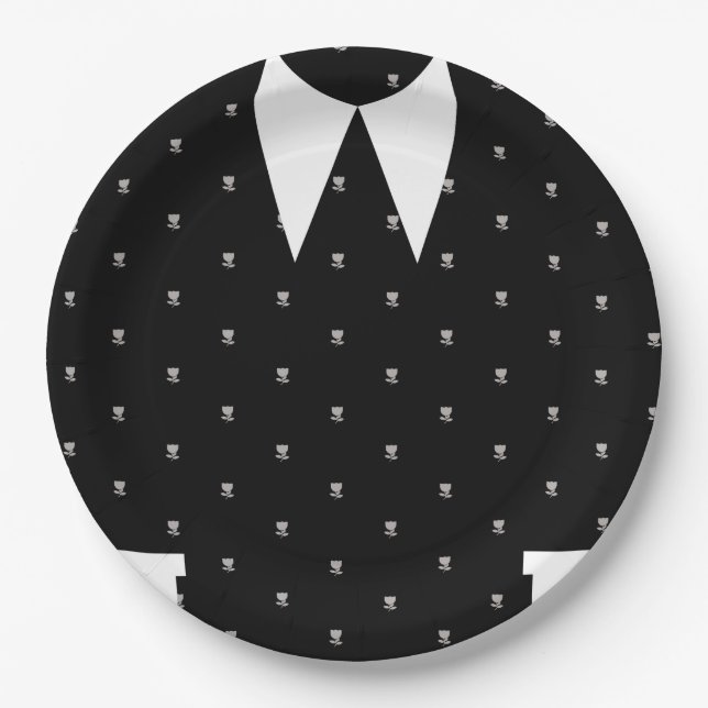 Assiettes En Carton Gothique Petite fille en robe noire Anniversaire (Devant)