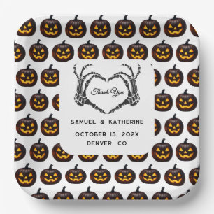 Assiettes En Carton Gothique Romantique Squelette main Halloween Maria