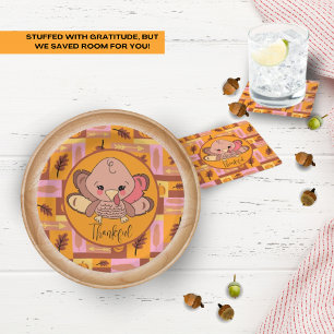 Assiettes En Carton Grâces mignonnes Turquie Plaques de fête d'action