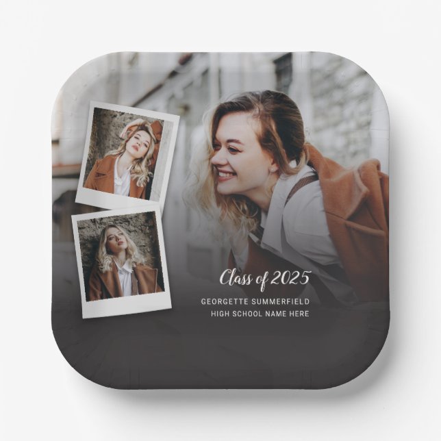 Assiettes En Carton Graduation 2025 Grad Photos Party (Recto)