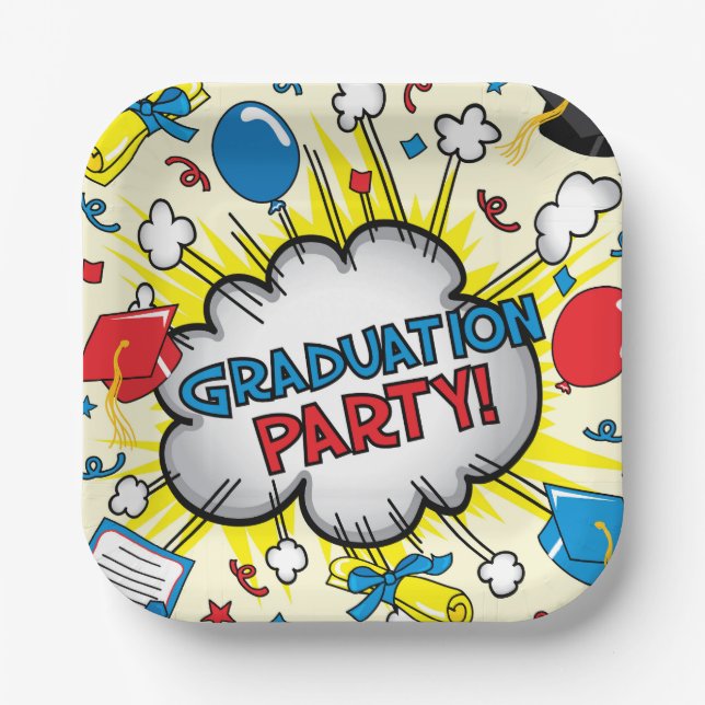 Assiettes En Carton Graduation Party  (Recto)