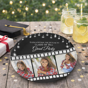 Assiettes En Carton Graduation Party Photo Film Reel Hollywood Star