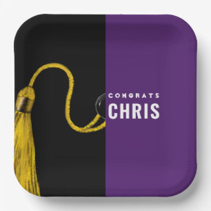 Assiettes En Carton Graduation Party Plaques en papier violet