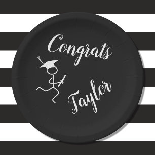Assiettes En Carton Graduation Runner © Rund Grad Black White Plate