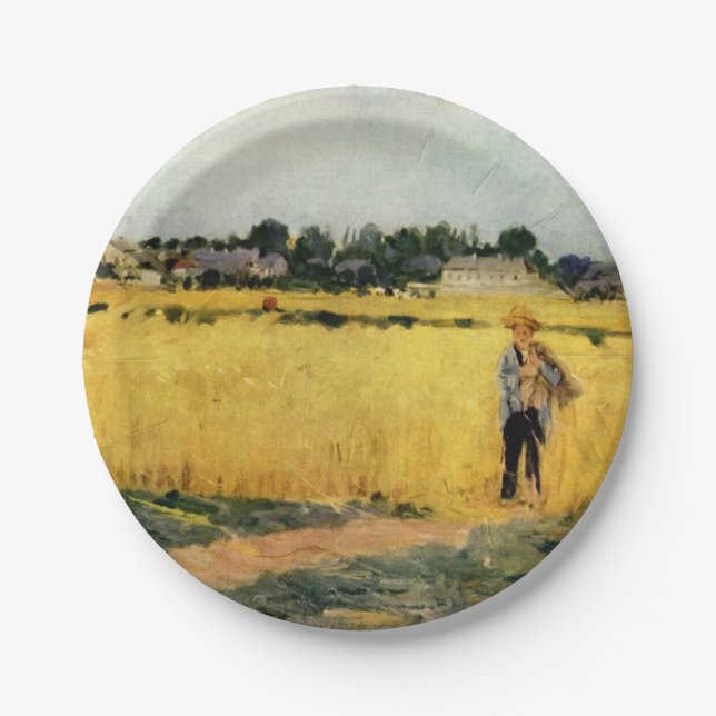 Assiettes En Carton Grain Field (par Berthe Morisot) (Devant)