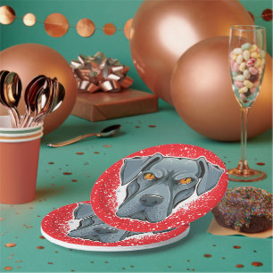 Assiettes En Carton Grand Danois Abstrait