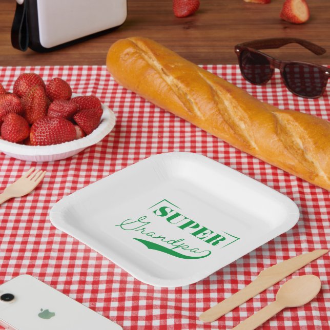 Assiettes En Carton Grand-père (Pique-nique)