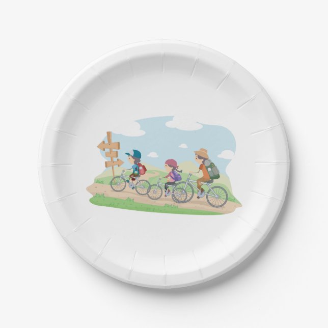 Assiettes En Carton Grand Vélo extérieur (Devant)