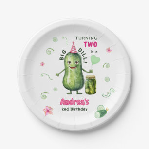 Assiettes En Carton Grande fille cornichon anniversaire tout âge