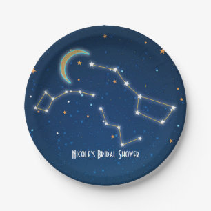 Assiettes En Carton Grande Ourse Constellation Céleste Observation des
