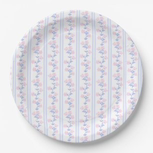 Assiettes En Carton Grandmillénaire Plate de papier préppie florale