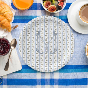Assiettes En Carton Grandmillénaires côtiers Grandes bandes de crabe M
