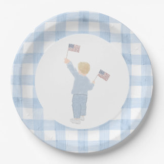 Assiettes En Carton Grandmillennial All American Boy Paper Plate