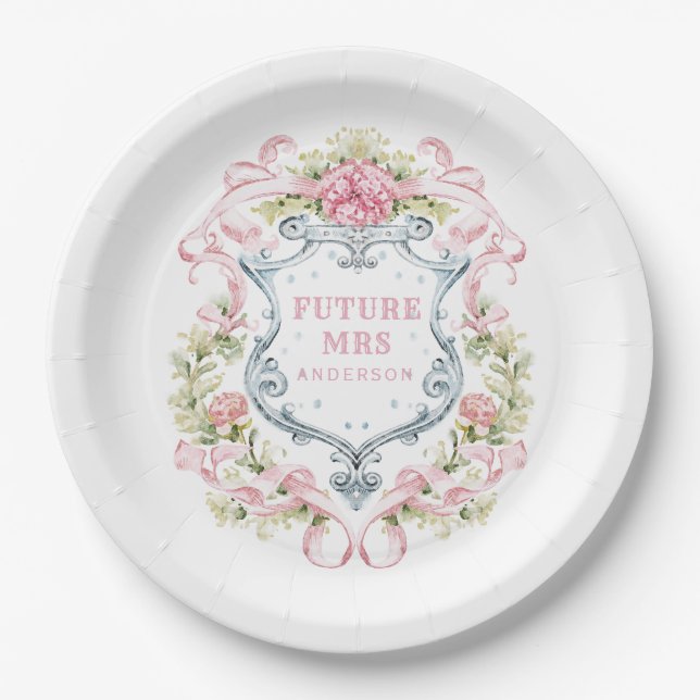 Assiettes En Carton Grandmillentenaire Cimier Floral | Future Mme (Devant)