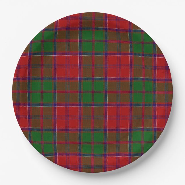 Assiettes En Carton Grant Tartan (Devant)