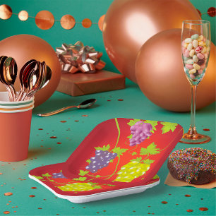 Assiettes En Carton Grapevine