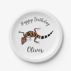 Assiettes En Carton Graphique cool - GECKO - Wildlife-Party