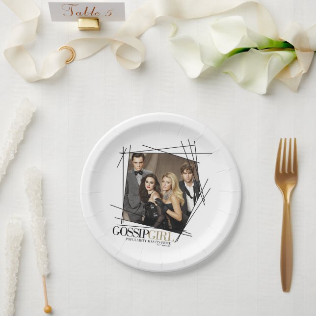 Assiettes En Carton Graphique du groupe de glamour Gossip Girl (Mariage)