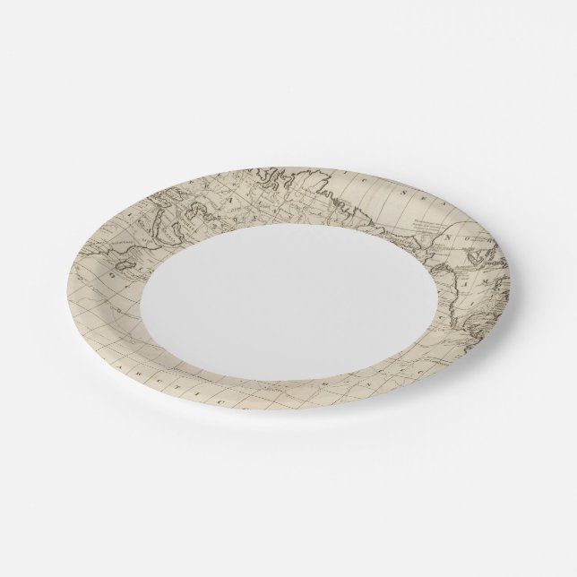 Assiettes En Carton Graphique du monde (Angle)