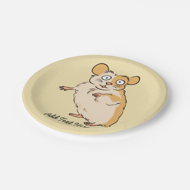 Assiettes En Carton Graphique fait sur commande mignon de hamster (Angle)