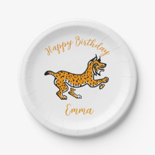 Assiettes En Carton Graphique joli LYNX - Faune - Fête