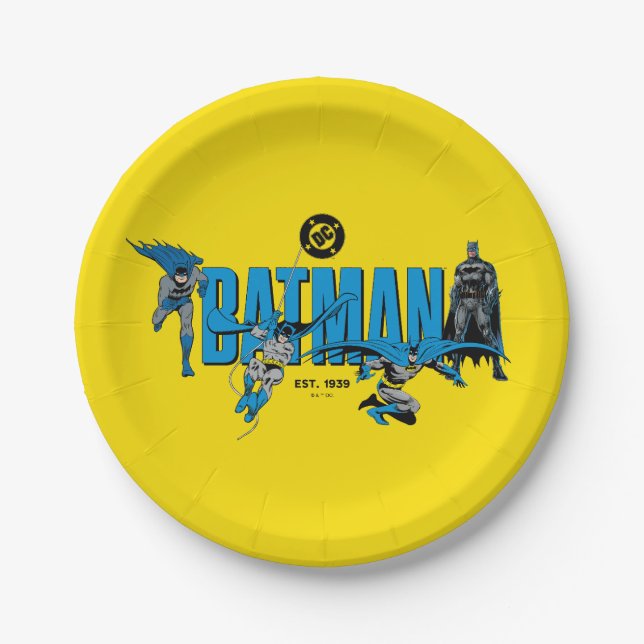 Assiettes En Carton Graphisme Batman Légendes Pour Toujours (Devant)
