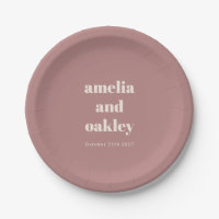 Gras minimaliste Dusty Rose Retro Mariage personna