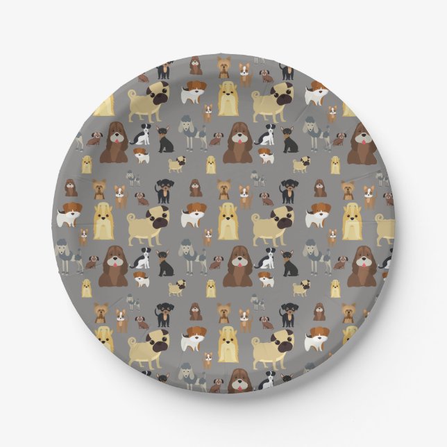 Assiettes En Carton gray backgrounds (Devant)