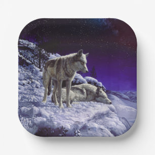Assiettes En Carton Gray Wolves