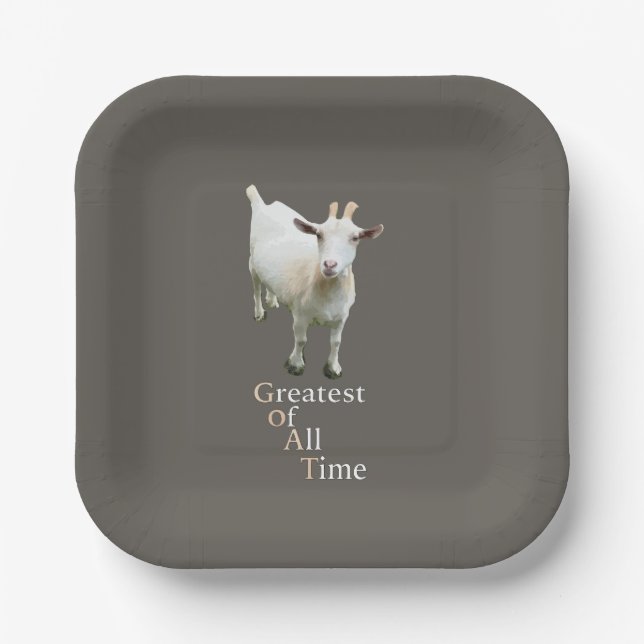 Assiettes En Carton Greatest of all time Goat (Recto)