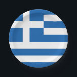 Assiettes En Carton Grèce Drapeau du patriotisme grec<br><div class="desc">Drapeau de la Grèce produits pour les patriotes grecs.</div>