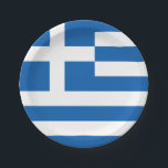 Assiettes En Carton Grèce Drapeau du patriotisme grec<br><div class="desc">Drapeau de la Grèce produits pour les patriotes grecs.</div>