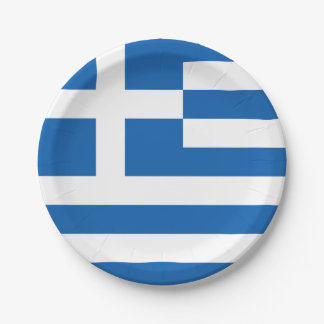 Assiettes En Carton Grèce Drapeau du patriotisme grec