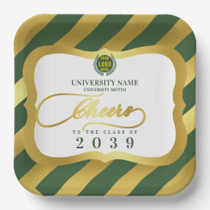 Assiettes En Carton Green 2 School College University Graduation Day