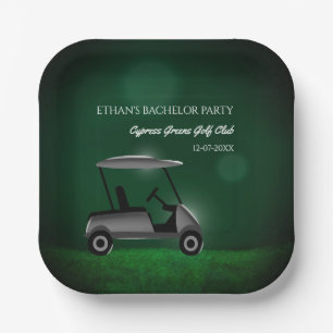 Assiettes En Carton Green golf cart golfers bachelor party