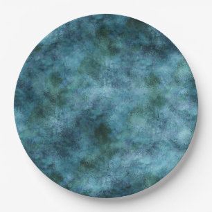 Assiettes En Carton Green Turquoise Aqua Blue Earth Ocean Marbre Abstr