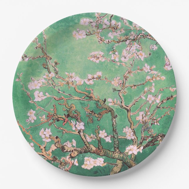 Assiettes En Carton Green Van Gogh Almond Blossoms (Devant)