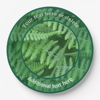Assiettes En Carton Green Woodland Ferns Fête personnalisée