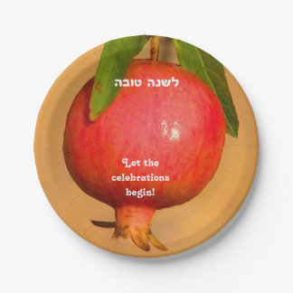 Assiettes En Carton Grenade Rosh HaShana