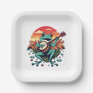 Assiettes En Carton Grenouille banjo