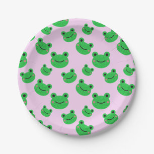 Assiettes En Carton Grenouille enfants de la table de fête mignonne Gr