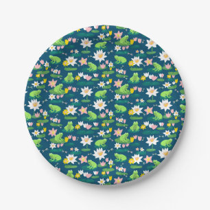 Assiettes En Carton Grenouilles et Lily Pads BABY SHOWER d'anniversair
