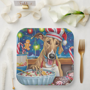 Assiettes En Carton Greyhound Gâteau de vacances : Noël festif